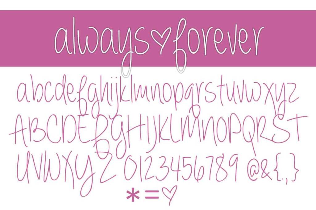 Always Forever Font Family - By Brittney Murphy Design