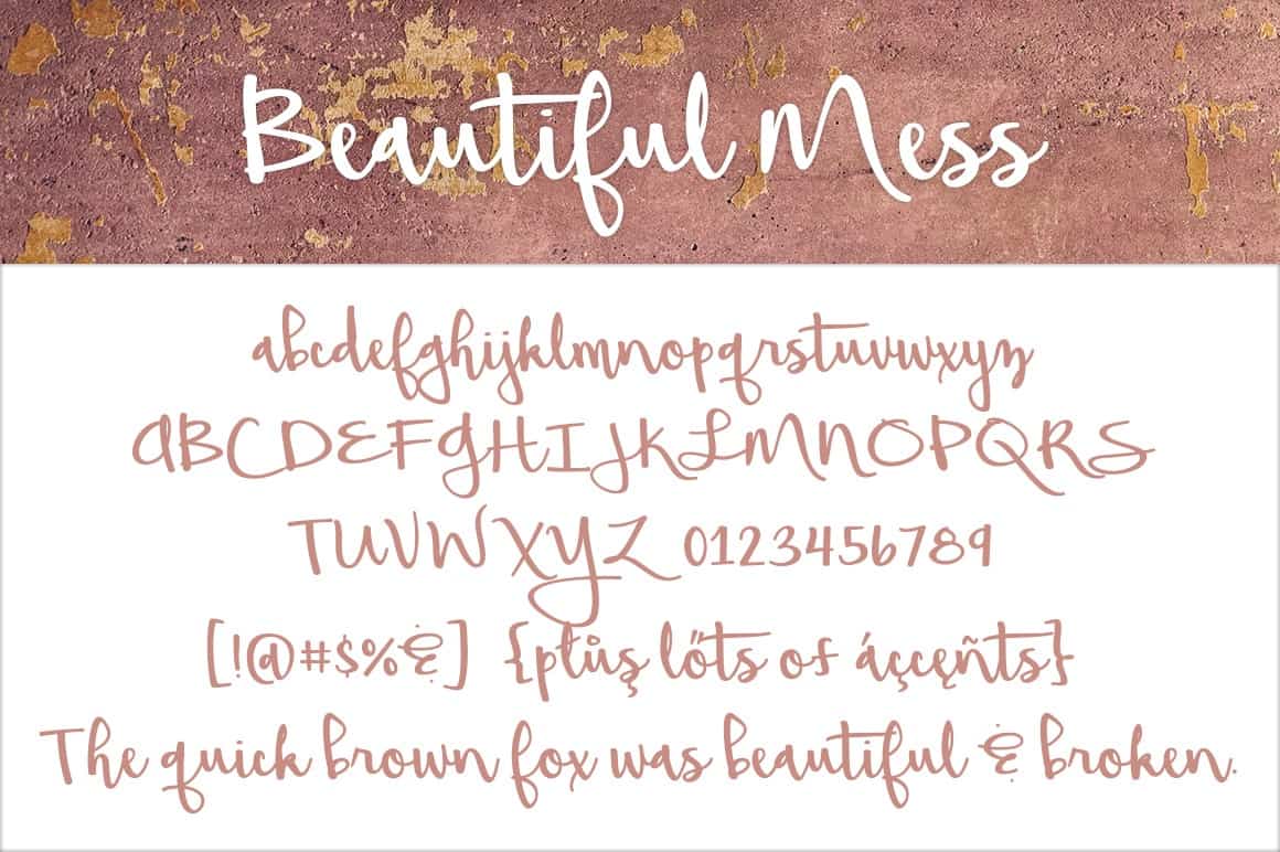 The Beautiful Mess Font - Brittney Murphy Design