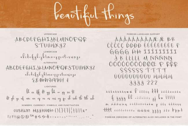 Beautiful Things Font - Brittney Murphy Design