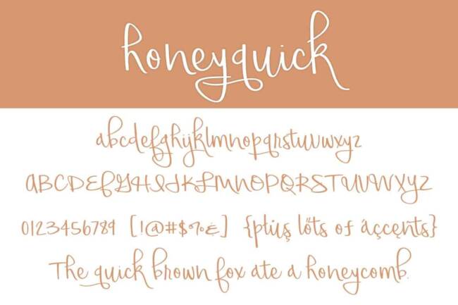 Honeyquick Font - Brittney Murphy Design