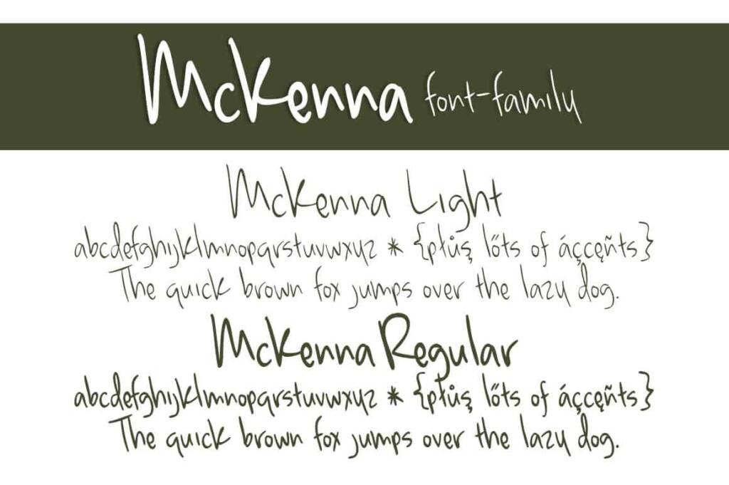 McKenna Font Family - Brittney Murphy Design