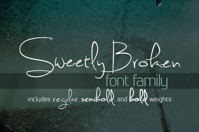 Sweetly Broken Font Family - Brittney Murphy Design