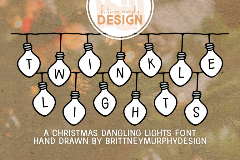 Twinkle Lights Font Graphic